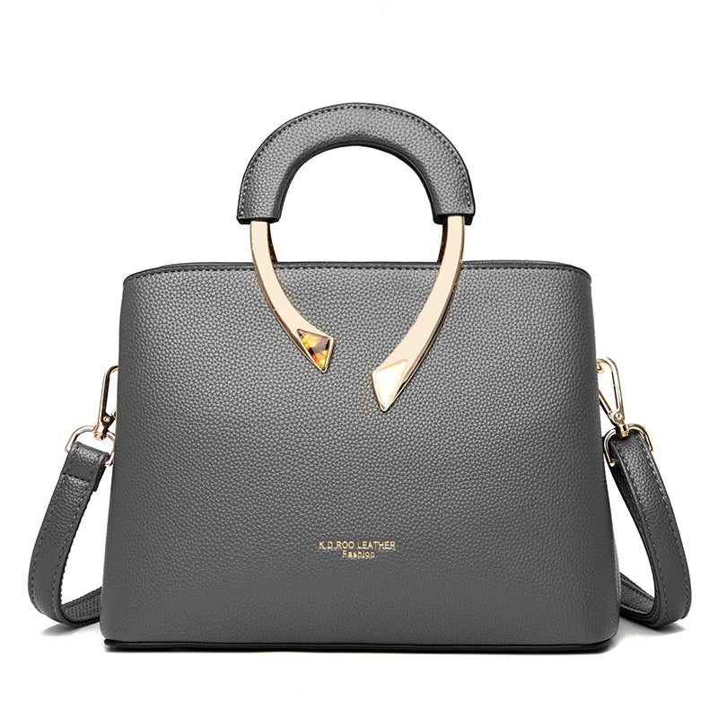 Women's Crossbody Bag – Lychee Pattern PU Leather Handbag