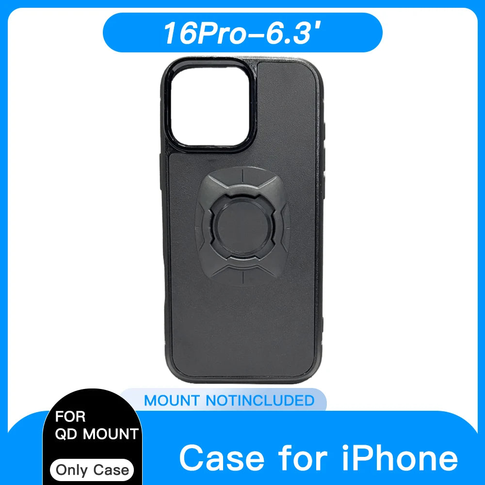 Twist Lock Phone Case Holder – Motorcycle & Bicycle Mount for iPhone 12–17 Pro Max