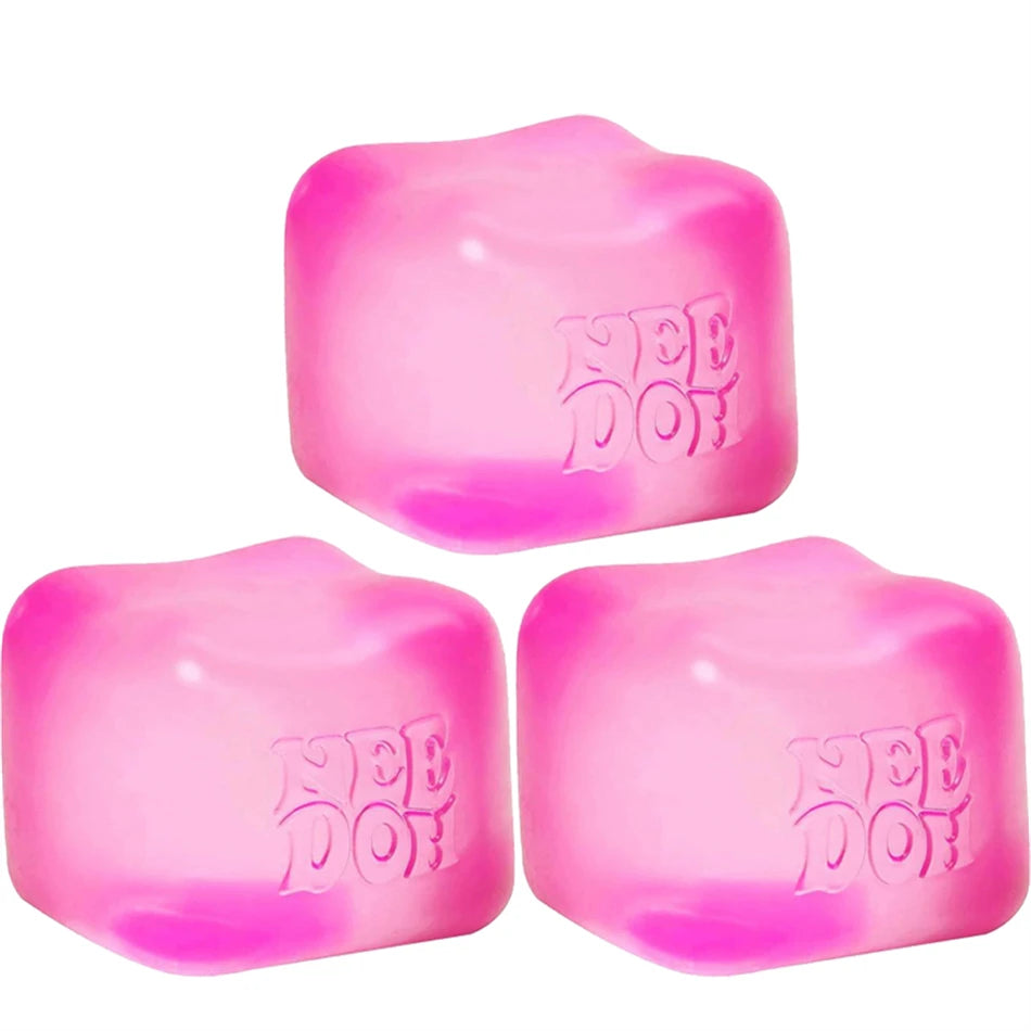 Needoh Nice Cube Sensory Stress Reliever Fidget Tool for Anxiety & Focus Desk Sensory Cube for Adults & Kids