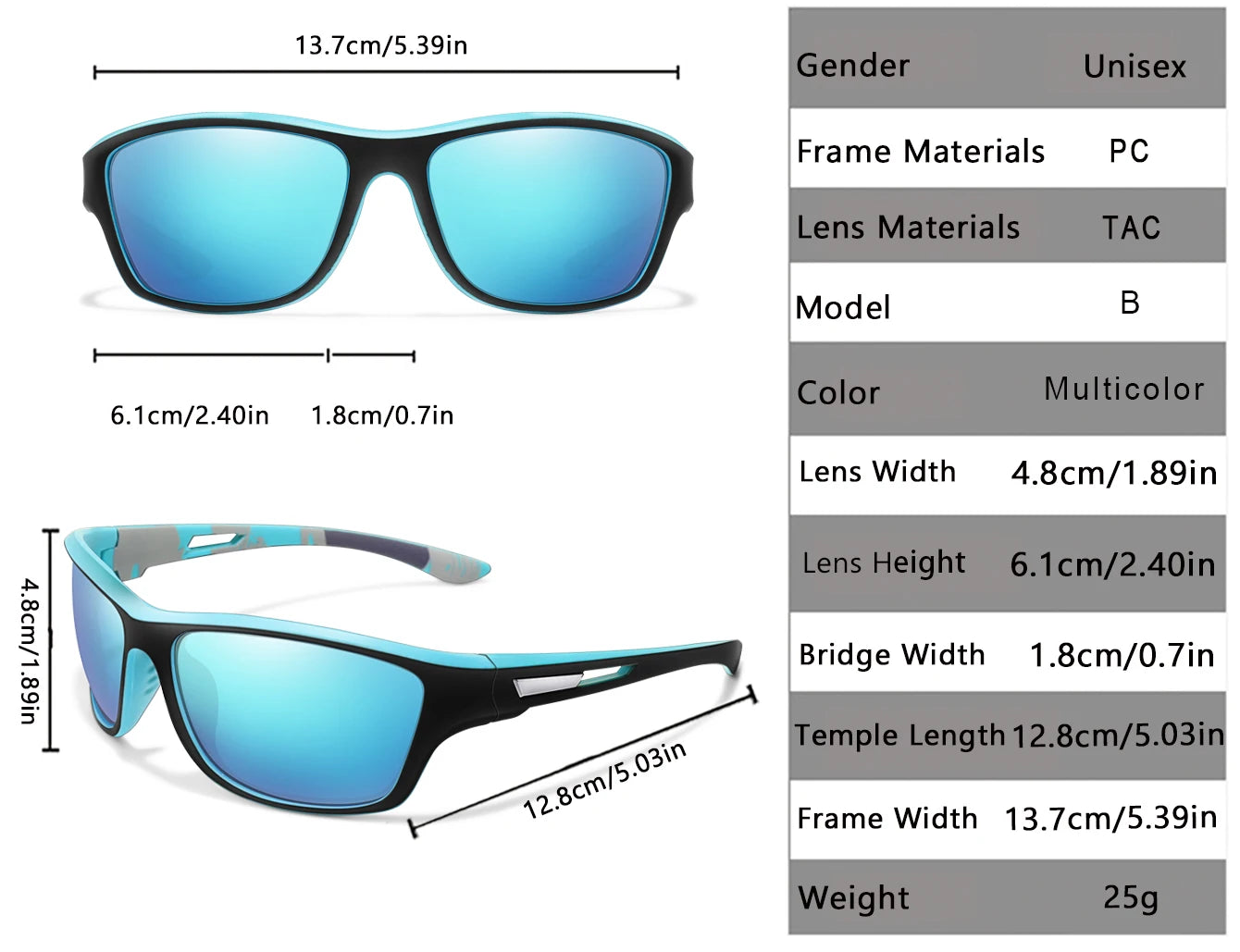 Men's Polarized Sunglasses – UV400 TAC Lens for Fishing, Cycling & Driving