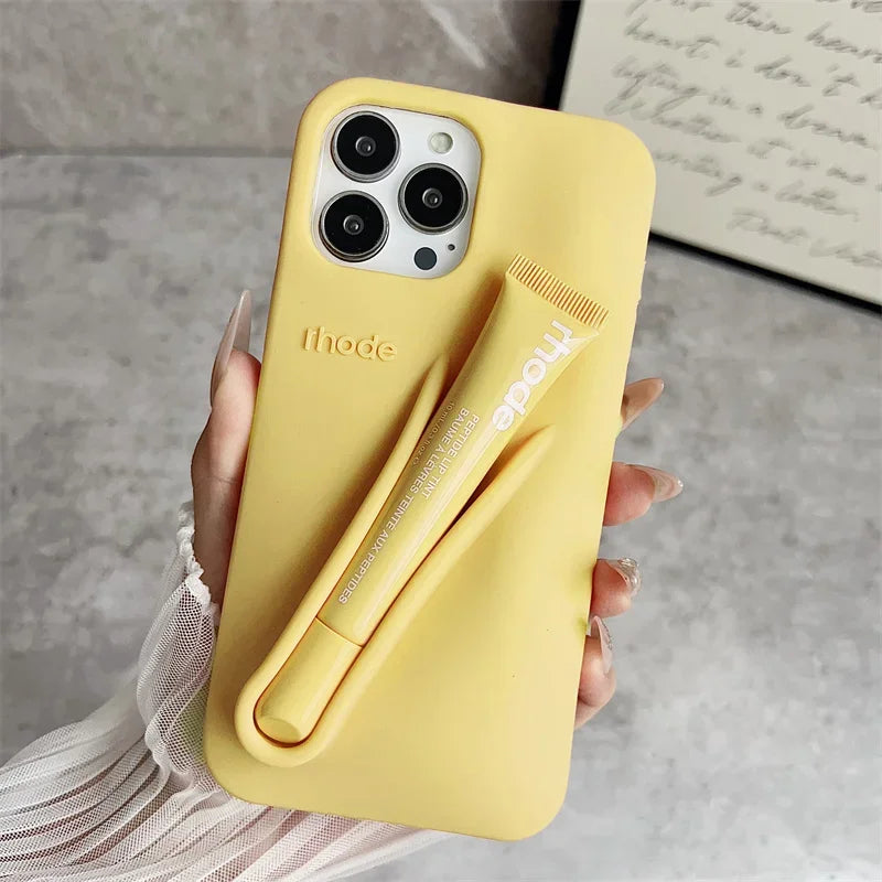 Lemontini Lip Gloss Phone Case | Silicone Cover for iPhone 11–17 Series