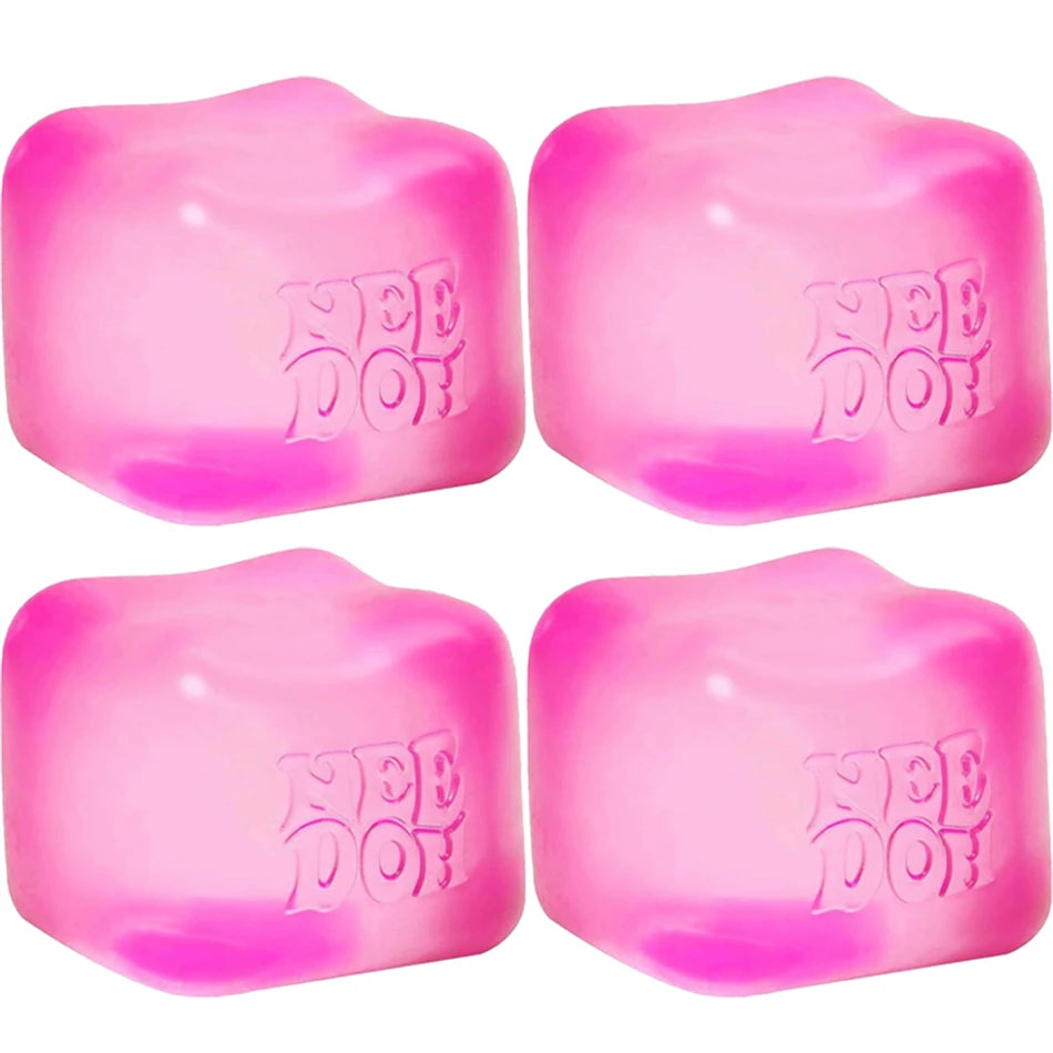 Needoh Nice Cube Sensory Stress Reliever Fidget Tool for Anxiety & Focus Desk Sensory Cube for Adults & Kids