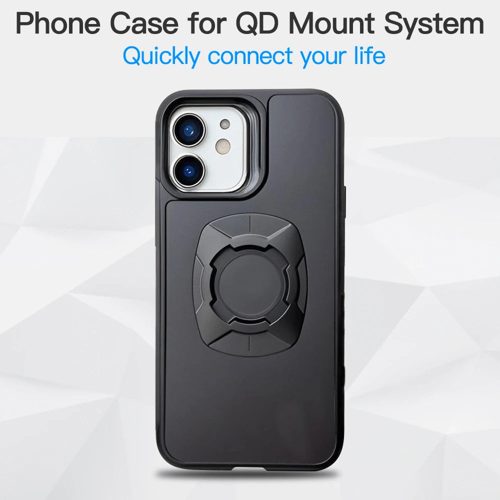 Twist Lock Phone Case Holder – Motorcycle & Bicycle Mount for iPhone 12–17 Pro Max