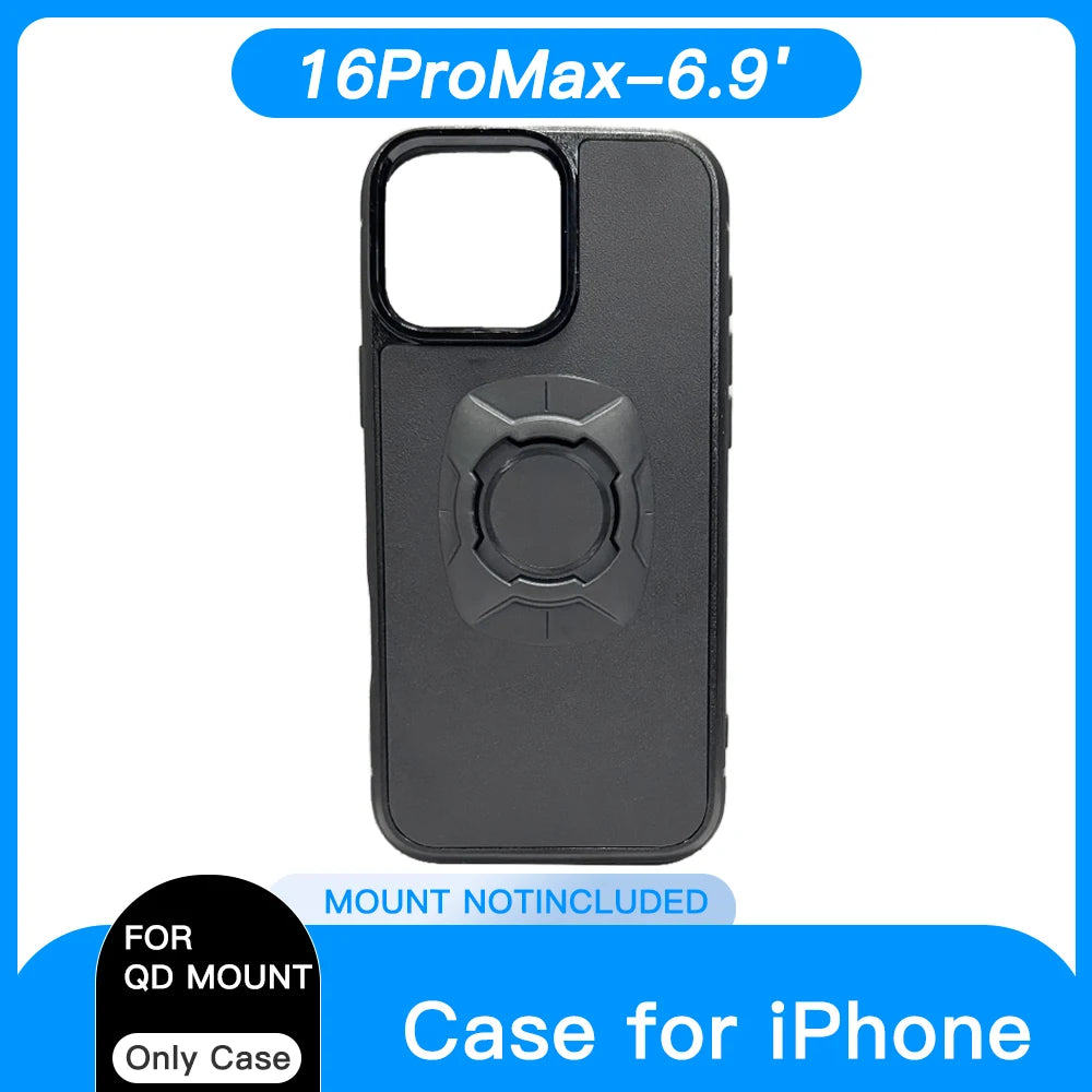 Twist Lock Phone Case Holder – Motorcycle & Bicycle Mount for iPhone 12–17 Pro Max