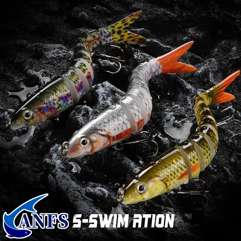 Multi-Jointed Swimbait Fishing Lure – Slow Sinking Bionic Crank Bait for Bass & Trout