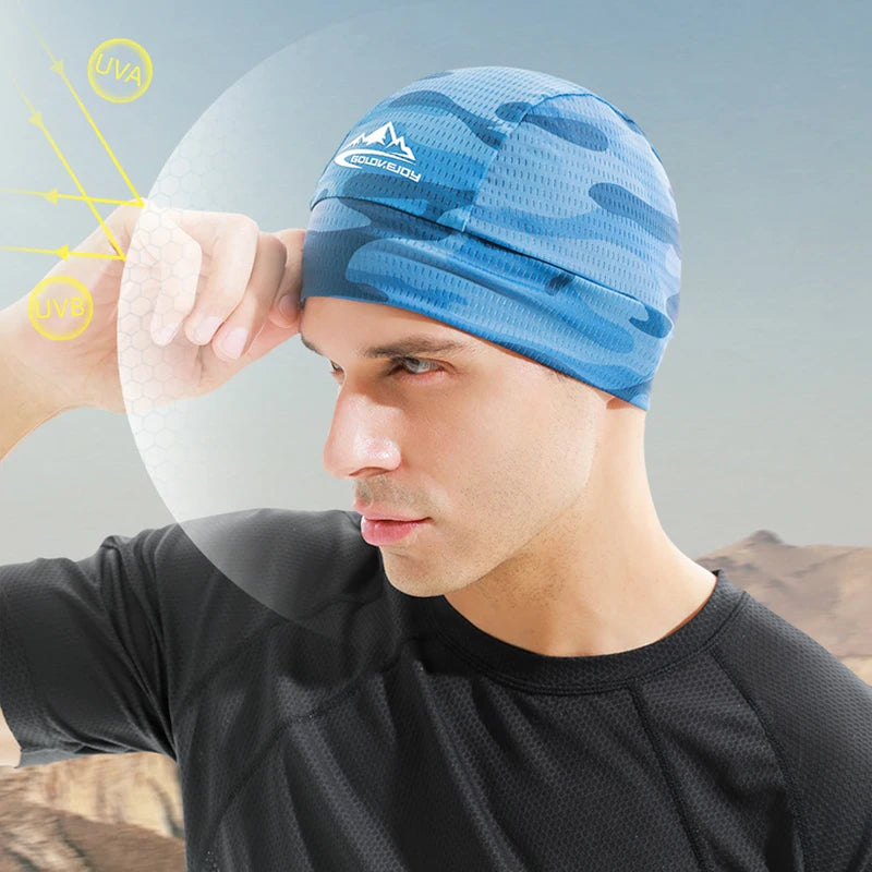 Cooling Skull Cap & Helmet Lining — Breathable Sweat-Wicking Cycling, Running & Hiking Hat