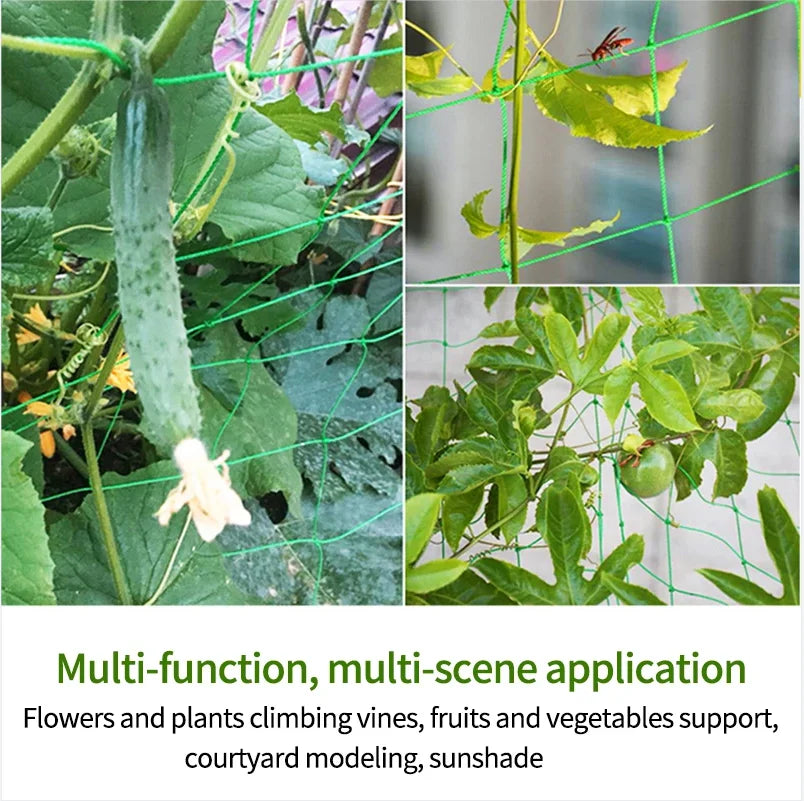 Heavy-Duty Garden Trellis Netting – Polyester Grow Net for Climbing Plants & Vegetables