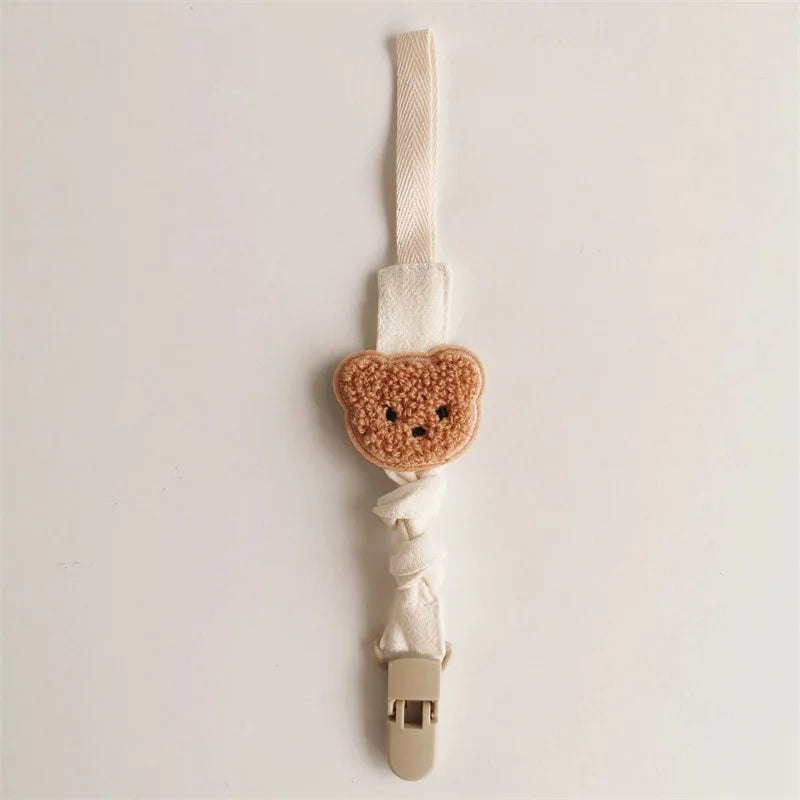 Cute Bear Baby Pacifier Clip — Anti-Drop Cartoon Teething Chain Holder