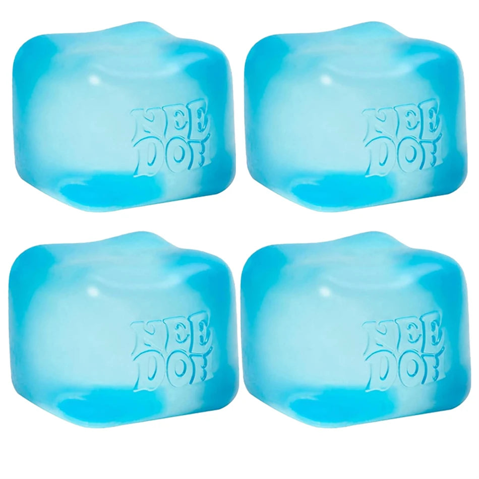 Needoh Nice Cube Sensory Stress Reliever Fidget Tool for Anxiety & Focus Desk Sensory Cube for Adults & Kids