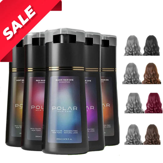 Natural Hair Dye Shampoo for Gray Hair – Black, Brown & Purple 200ml