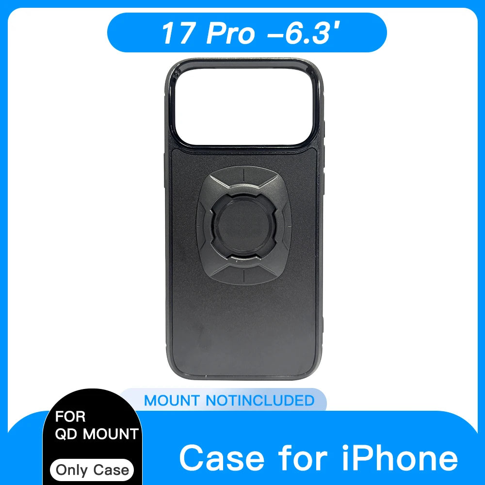 Twist Lock Phone Case Holder – Motorcycle & Bicycle Mount for iPhone 12–17 Pro Max