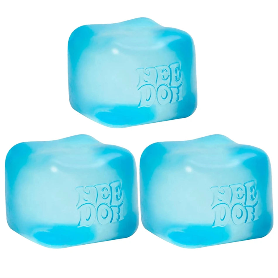 Needoh Nice Cube Sensory Stress Reliever Fidget Tool for Anxiety & Focus Desk Sensory Cube for Adults & Kids