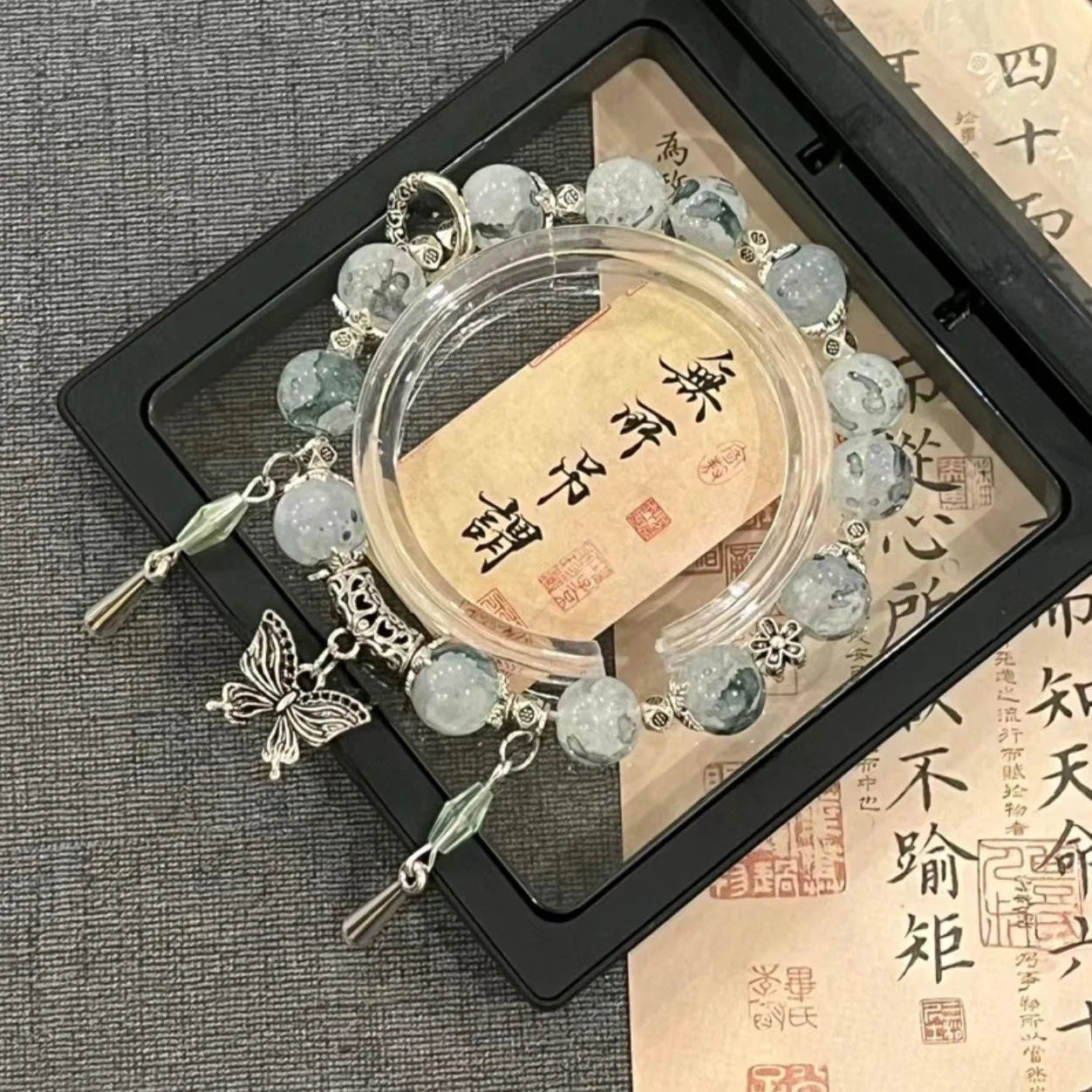 Crystal Beads Charm Bracelet – Korean Style Jewelry Gift for Women & Girls