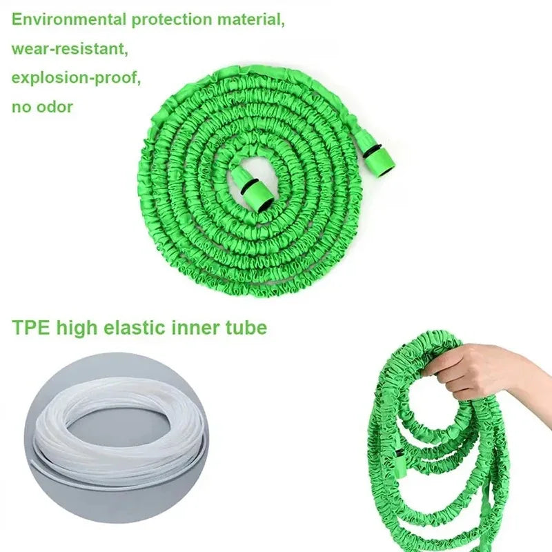 Expandable Garden Hose 25FT-200FT with High-Pressure Spray Nozzle