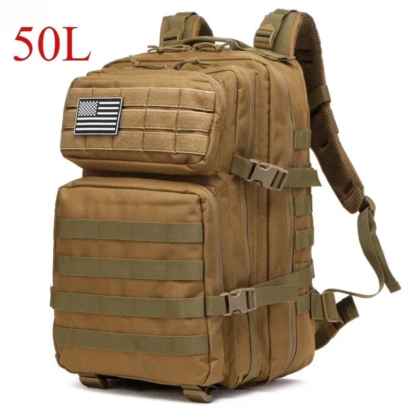 25L/50L Tactical Molle Backpack – Outdoor Hiking, Camping & Trekking Bag
