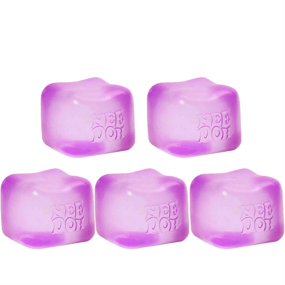Needoh Nice Cube Sensory Stress Reliever Fidget Tool for Anxiety & Focus Desk Sensory Cube for Adults & Kids