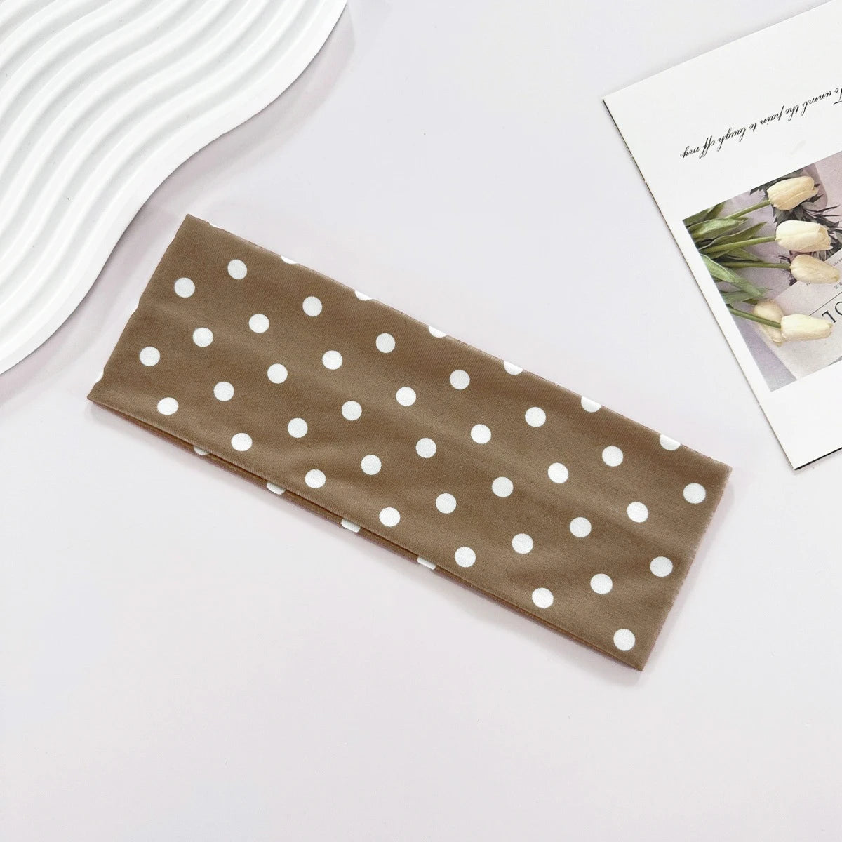 Y2K Retro Boho Wide Headbands – Stretch Dot Hair Accessories for Women | Yoga & Daily Wear