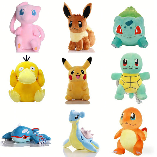 Pokemon Plush Toys – Pikachu, Charmander, Squirtle & More Kawaii Soft Dolls