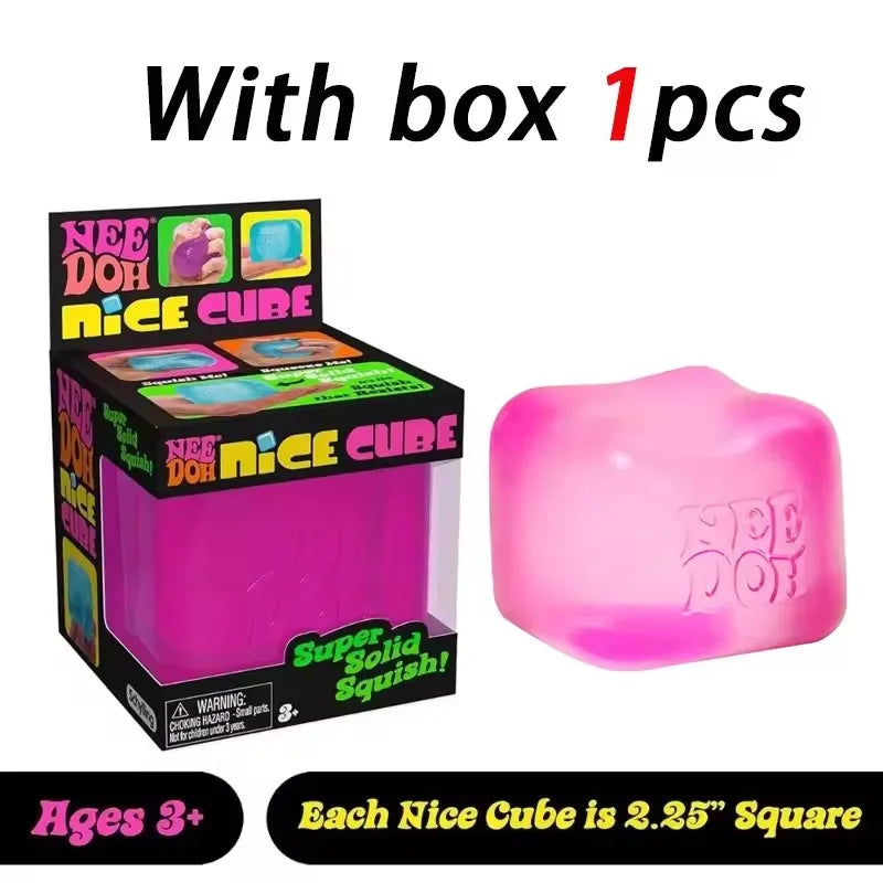 Needoh Nice Cube Sensory Stress Relief Toy – Pressure Relief Puzzle Block