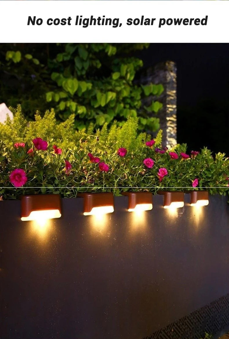 Solar LED Outdoor Step Lights – Waterproof Garden Stair & Deck Lamp