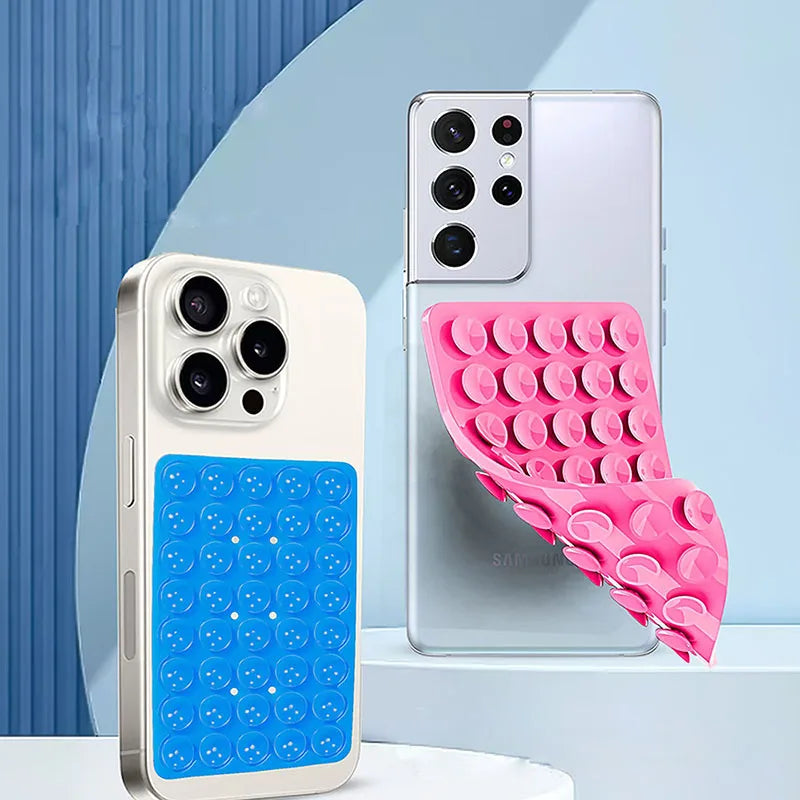 Silicone Suction Cup Phone Case — Anti-Slip Mount Holder (4 Colors)