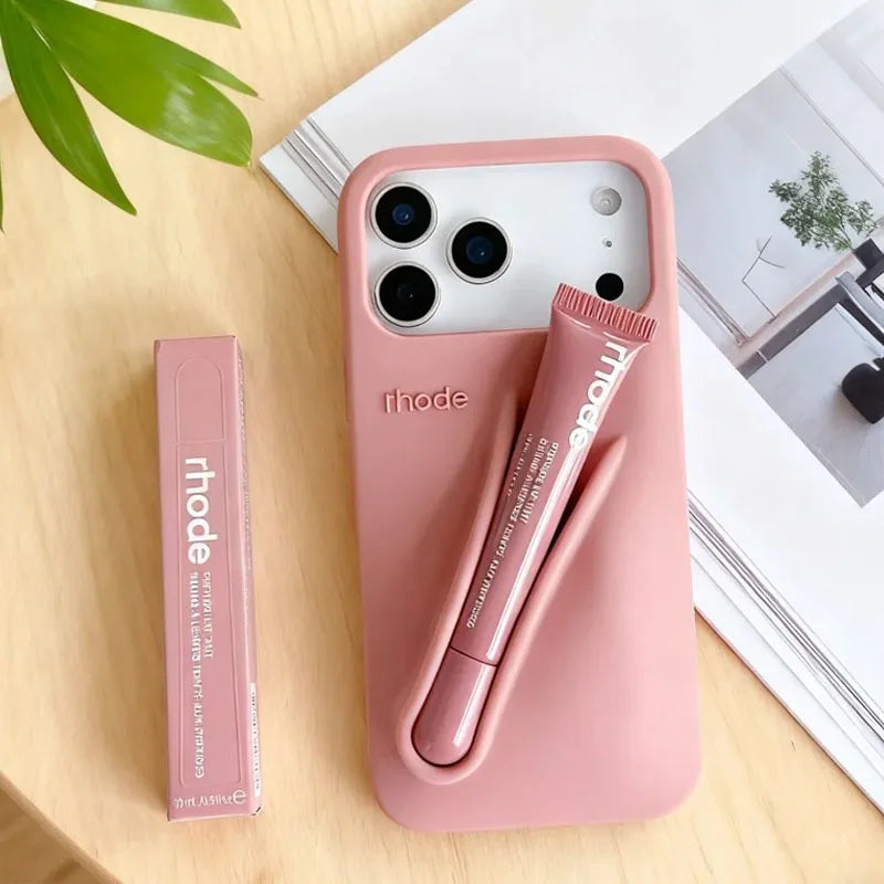 Lemontini Lip Gloss Phone Case | Silicone Cover for iPhone 11–17 Series