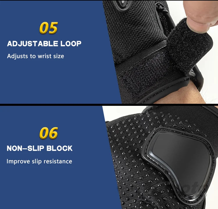 Full Finger Motorcycle Gloves – Touch Screen, Non-Slip & Breathable