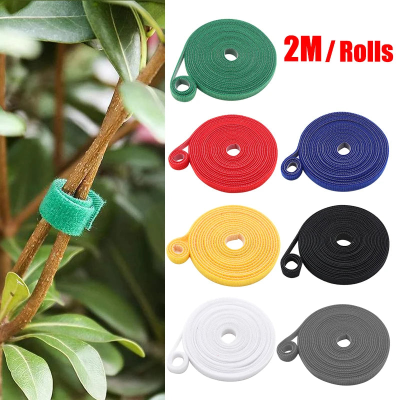 Garden Twine Plant Ties – 3 Rolls Nylon Support Wrap (Multi-Color)