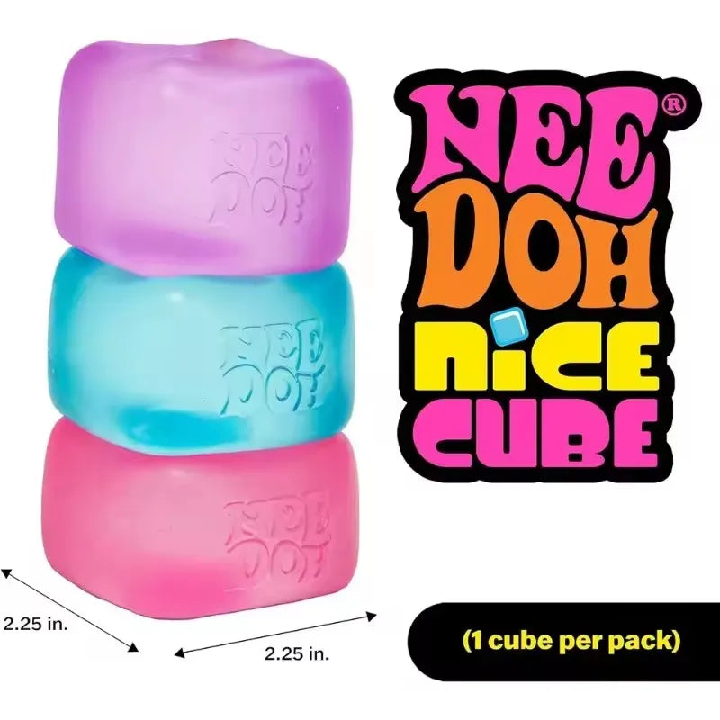 Needoh Nice Cube Sensory Stress Relief Toy – Pressure Relief Puzzle Block