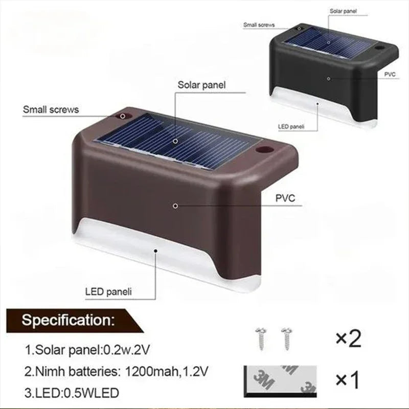 Solar LED Outdoor Step Lights – Waterproof Garden Stair & Deck Lamp
