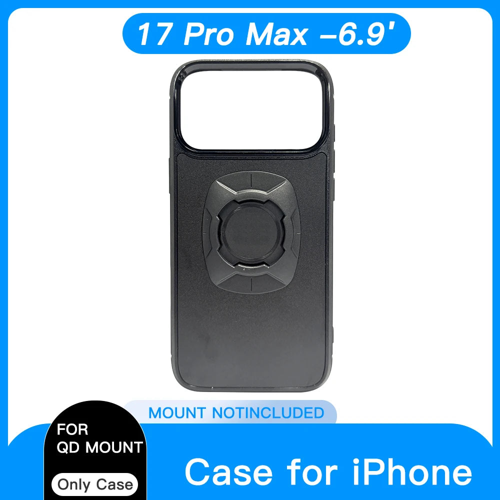 Twist Lock Phone Case Holder – Motorcycle & Bicycle Mount for iPhone 12–17 Pro Max
