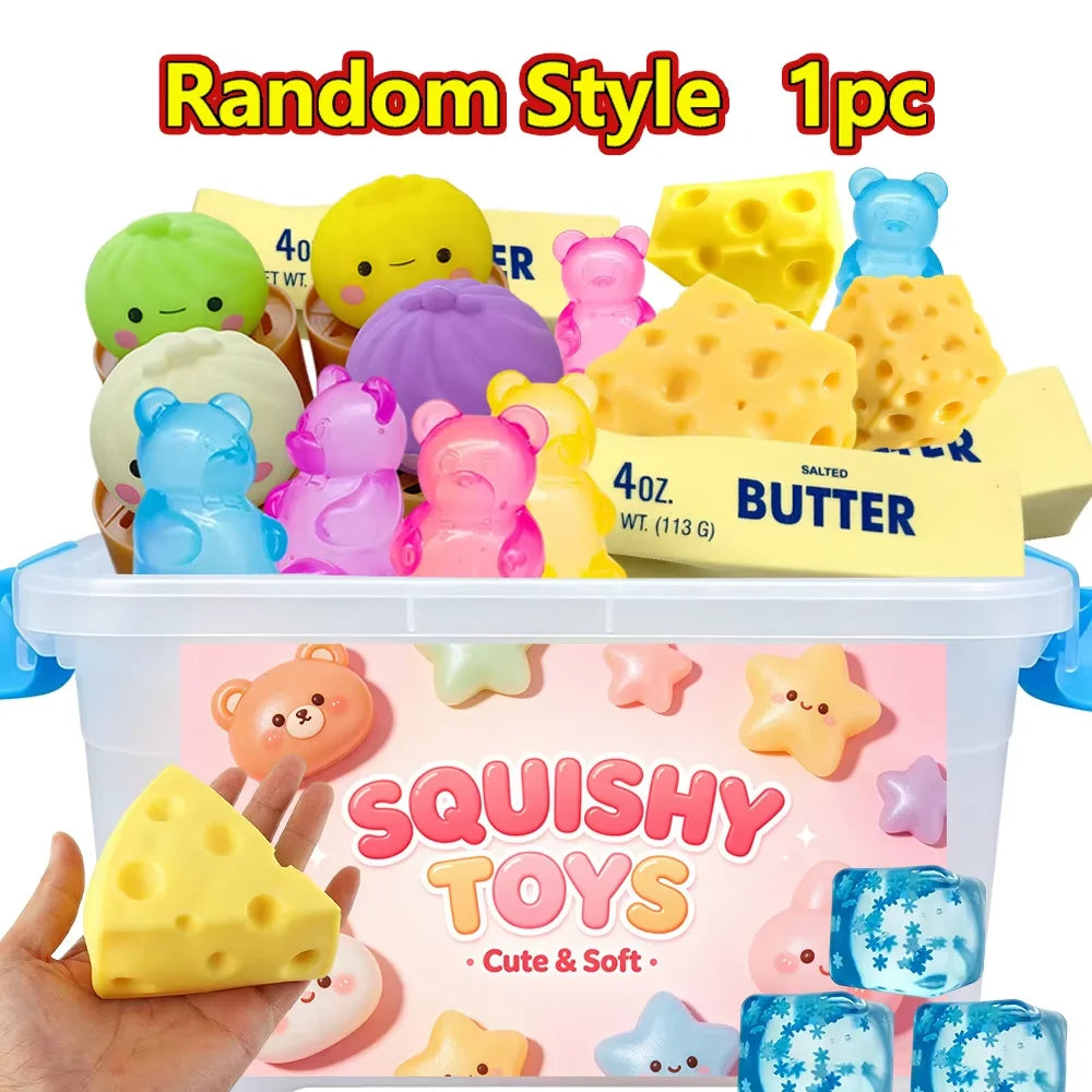 Kawaii Cat Paw Mochi Squishy Blind Box — Cute Stress Relief Fidget Squeeze Toy