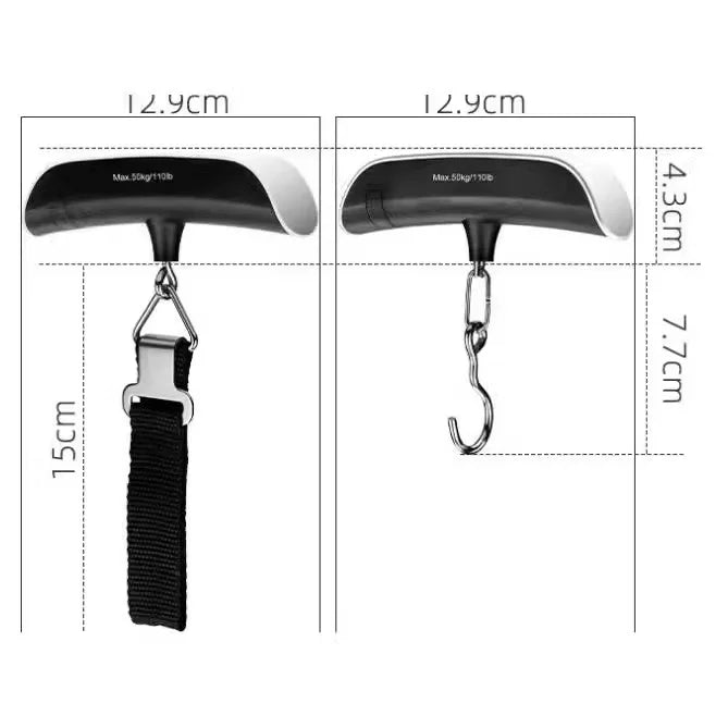 Digital Luggage Scale — LCD Display, 110lb/50kg Capacity (2 Styles)