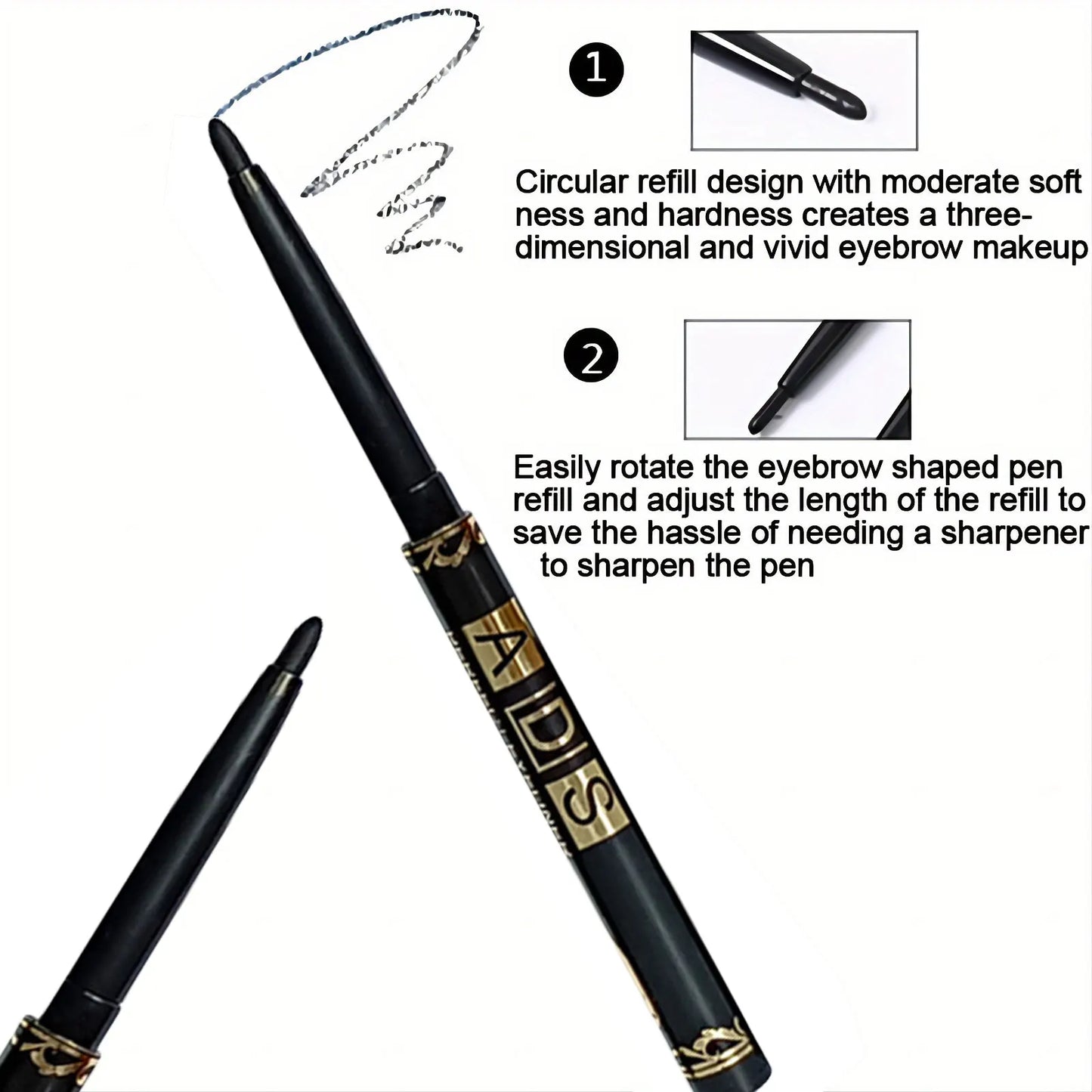 Waterproof Black Eyeliner Pencil Set – Long-Lasting, Smudge-Proof Eye Makeup (3PCS / 9PCS)