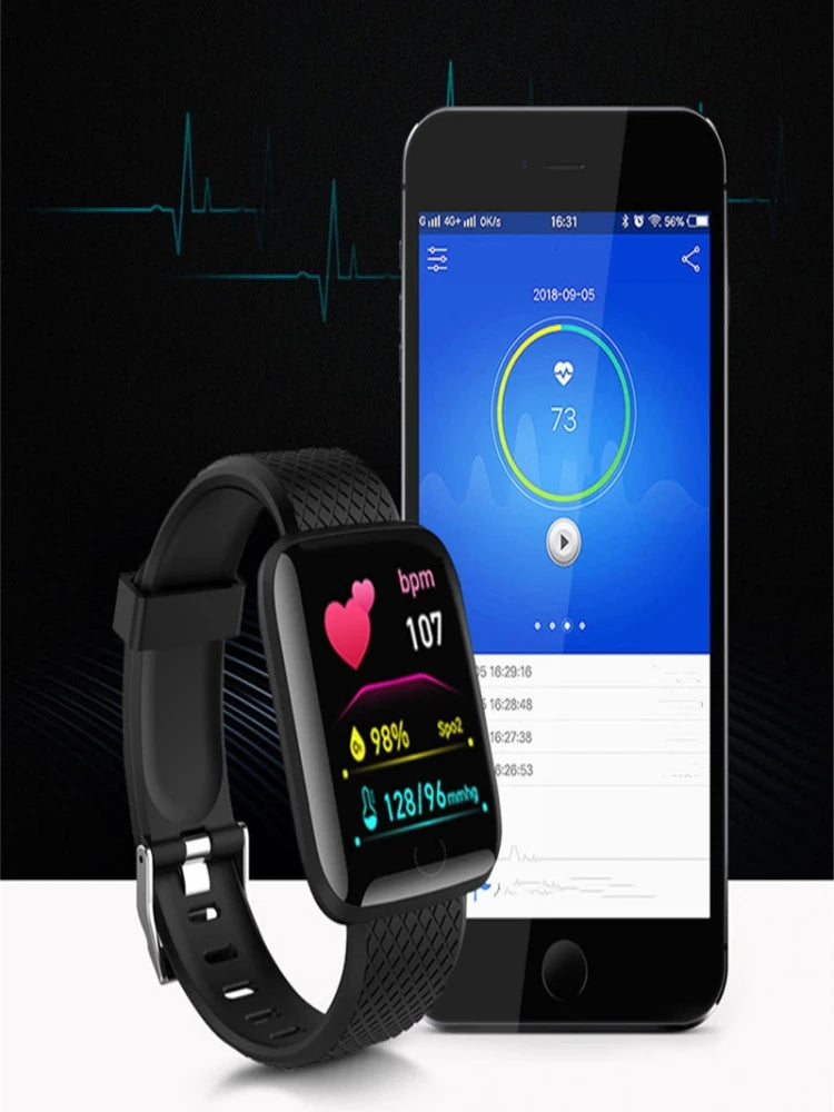 Smart Fitness Watch – Y68 & 116Plus | Heart Rate, Sleep & Message Tracker