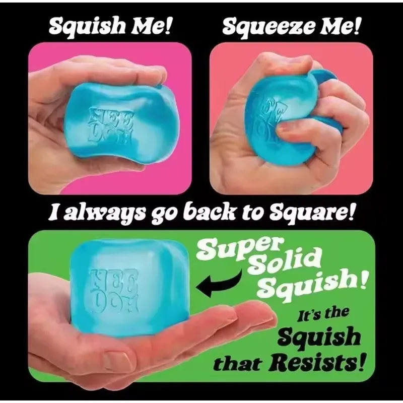 Needoh Nice Cube Sensory Stress Relief Toy – Pressure Relief Puzzle Block