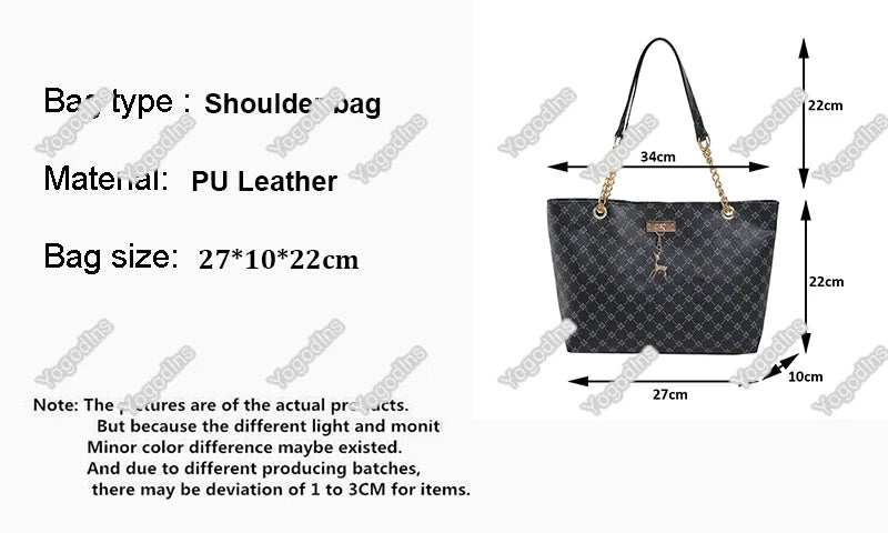 Soft Leather Large Capacity Tote Bag – Women's Shoulder Bag with Tassel