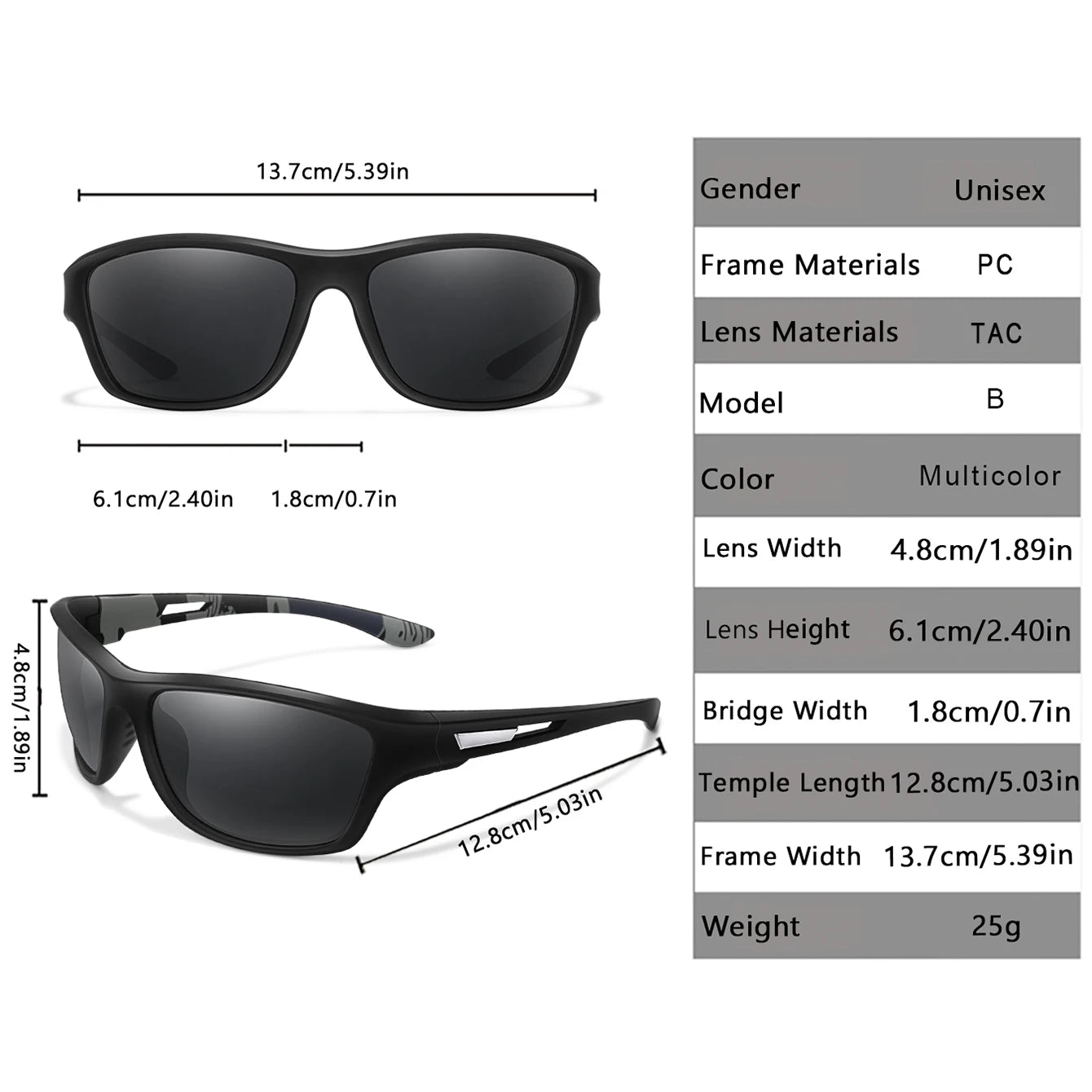 Men's Polarized Sunglasses – UV400 TAC Lens for Fishing, Cycling & Driving