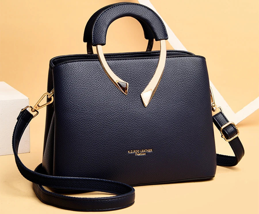 Women's Crossbody Bag – Lychee Pattern PU Leather Handbag