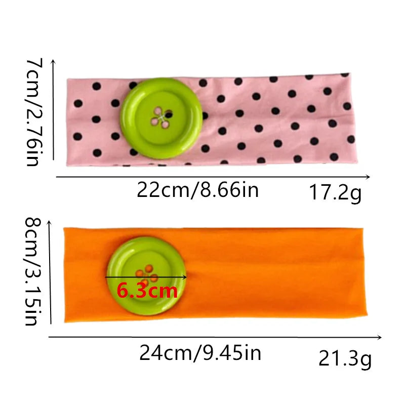 Y2K Retro Boho Wide Headbands – Stretch Dot Hair Accessories for Women | Yoga & Daily Wear