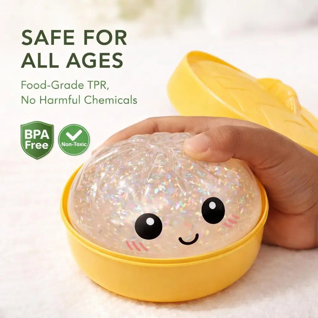 Large Dumpling Stress Ball – Colorful Squishy Sensory Toy for Anxiety Relief
