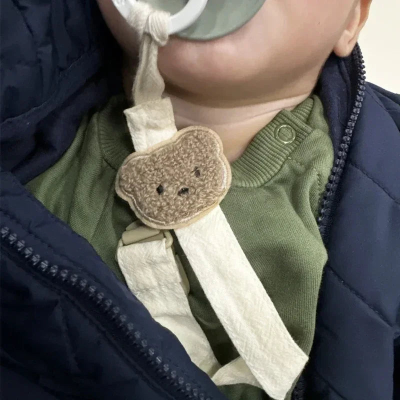 Cute Bear Baby Pacifier Clip — Anti-Drop Cartoon Teething Chain Holder