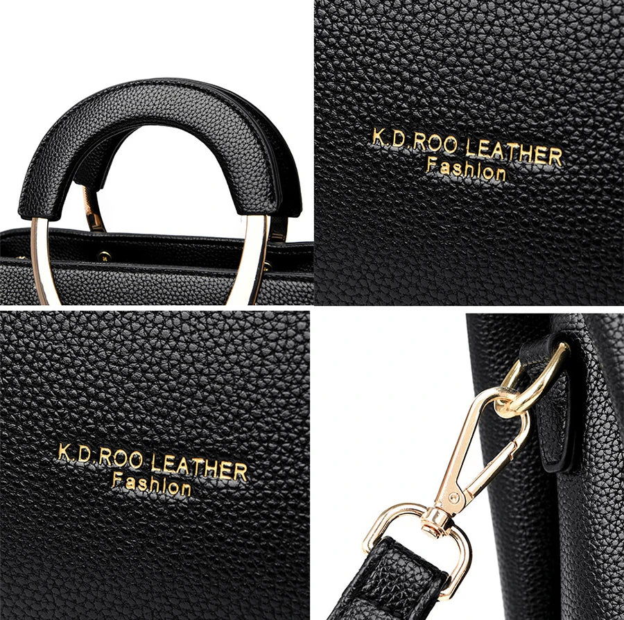 Women's Crossbody Bag – Lychee Pattern PU Leather Handbag