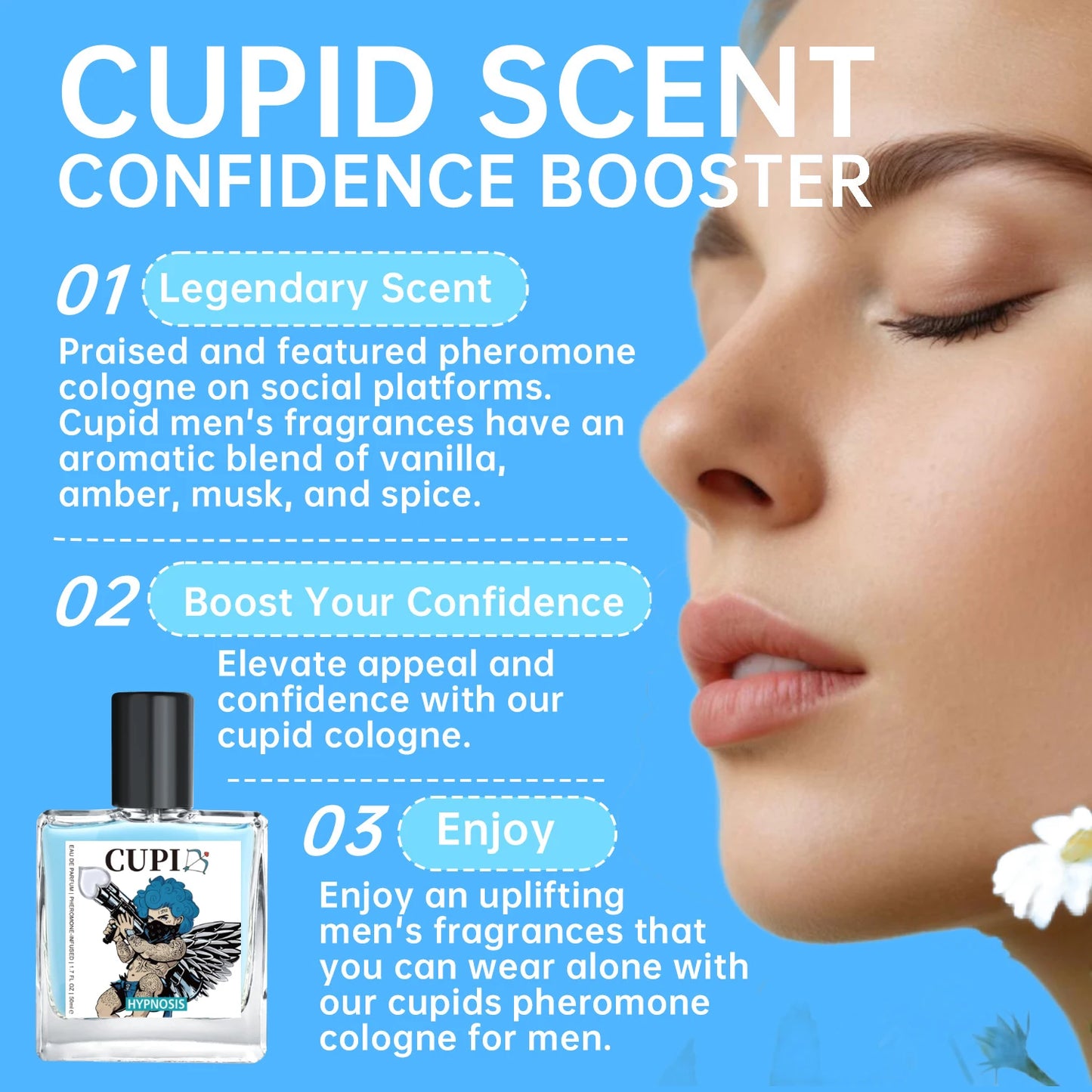 Cupid Hypnosis 2.0 Pheromone Cologne for Men – 50ml