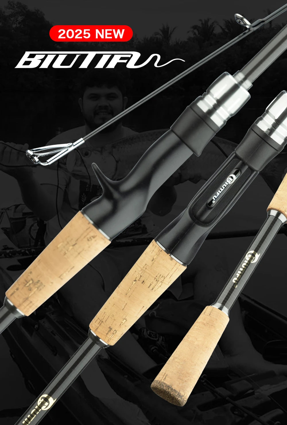 BIUTIFU Carbon Fishing Rod – Ultralight Spinning & Casting Lure Rod