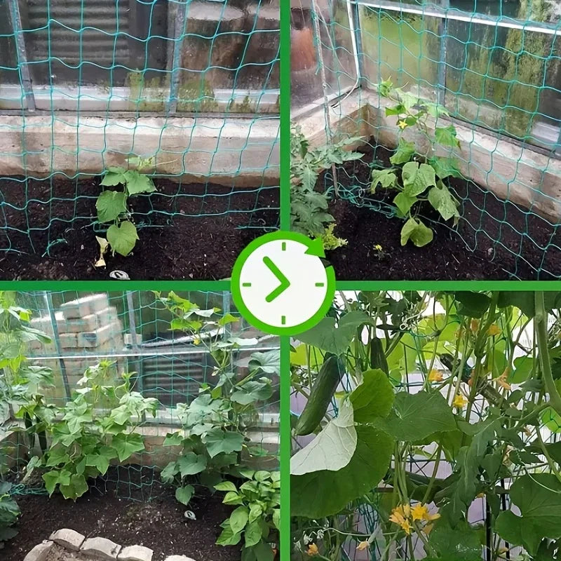 Heavy-Duty Garden Trellis Netting – Polyester Grow Net for Climbing Plants & Vegetables