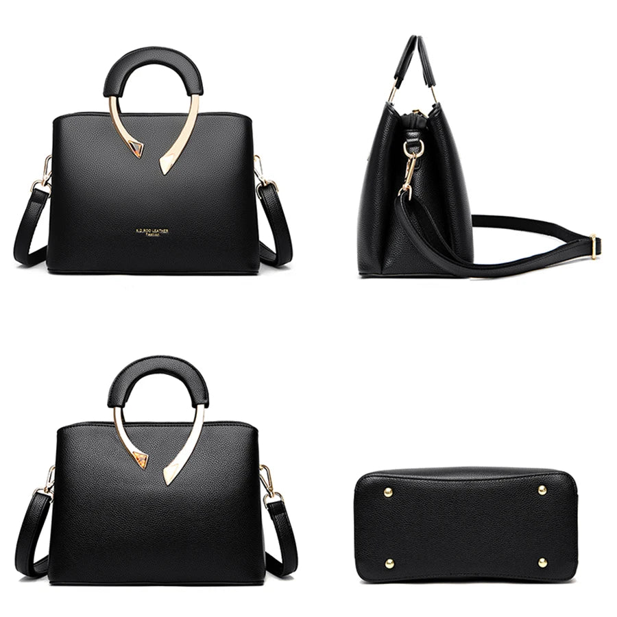 Women's Crossbody Bag – Lychee Pattern PU Leather Handbag