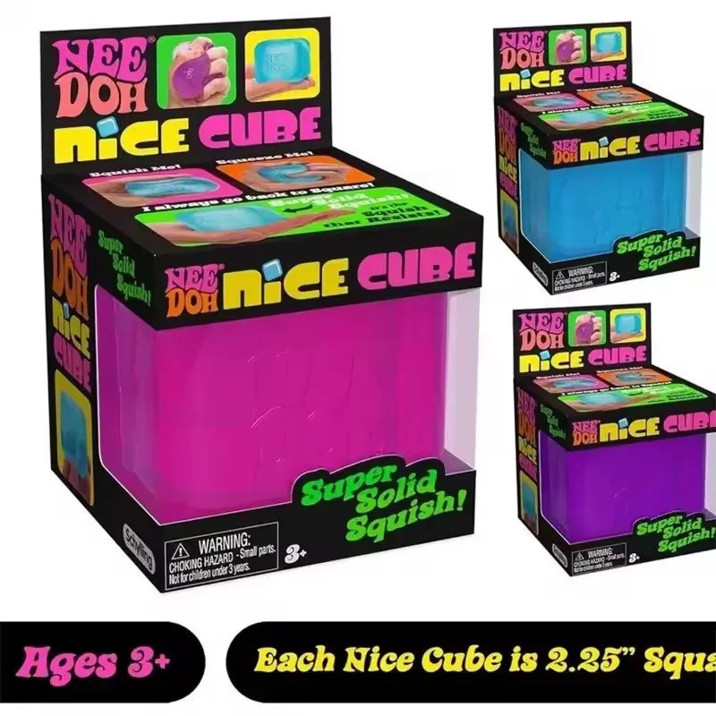Needoh Nice Cube Sensory Stress Relief Toy – Pressure Relief Puzzle Block