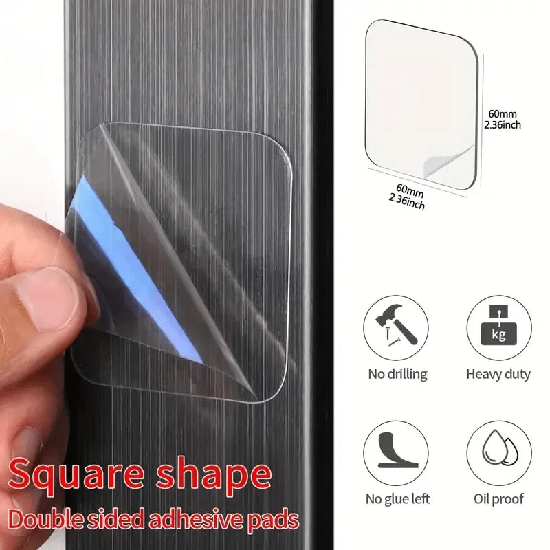 Ultra-Strong Nano Double Sided Tape — Waterproof Transparent Wall Stickers (10–50pcs)