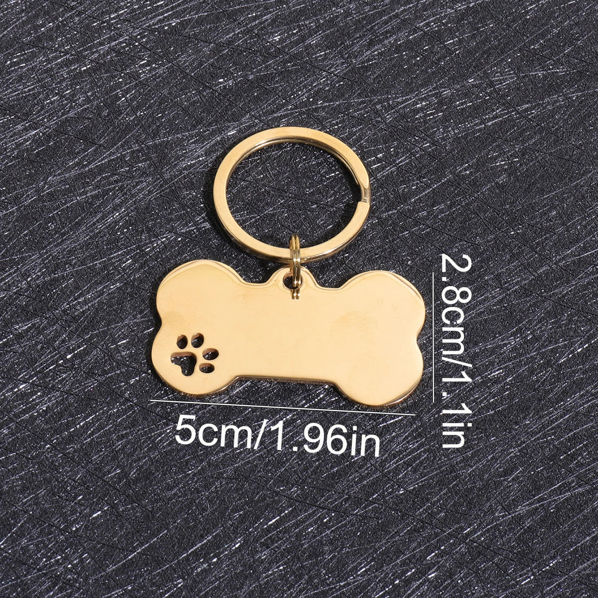 Personalized Dog & Cat ID Tags | Bone Shape | Laser Engraved Custom Name & Address